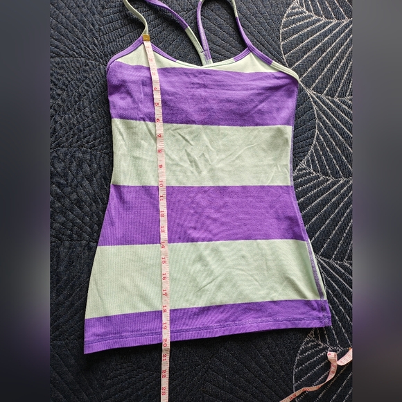 lululemon athletica Striped Lavender and Mint Racerback Tank - Picture 2 of 5